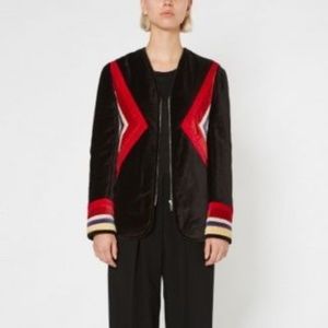 42 - ISABEL MARANT Etoile Velvet Quilted Chevron L